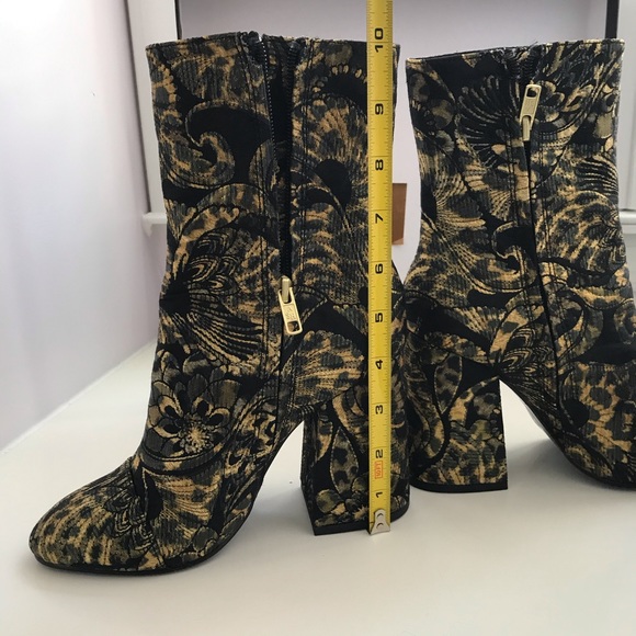 ASH “Flora” Metallic Jacquard Dress Boots - Picture 4 of 8